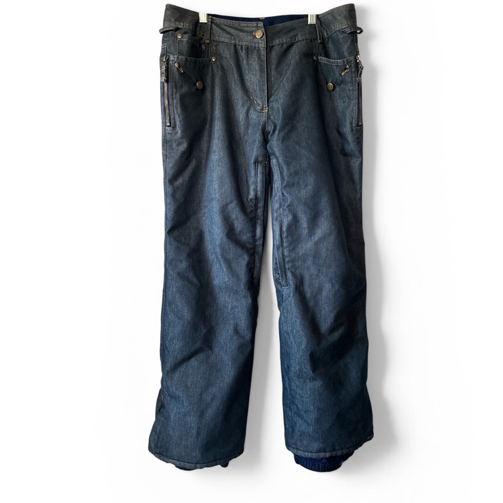 Powder Room Woman’s X5 10,000 Ski Snow Board Jeans/Pants Medium Blue insulated